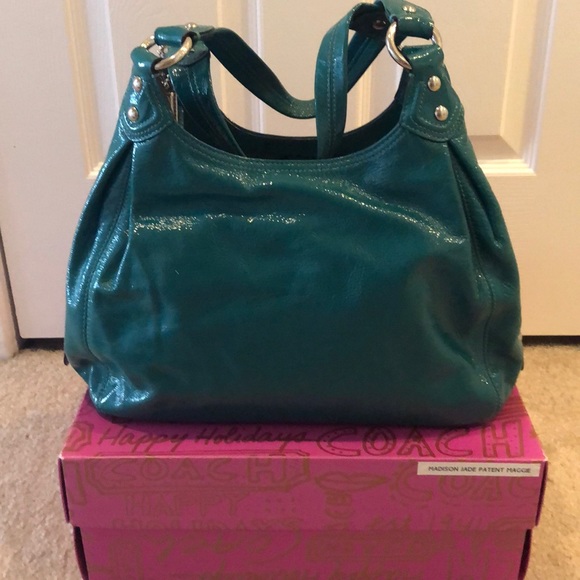 Coach Madison Patent Jade Maggie - Picture 3 of 5